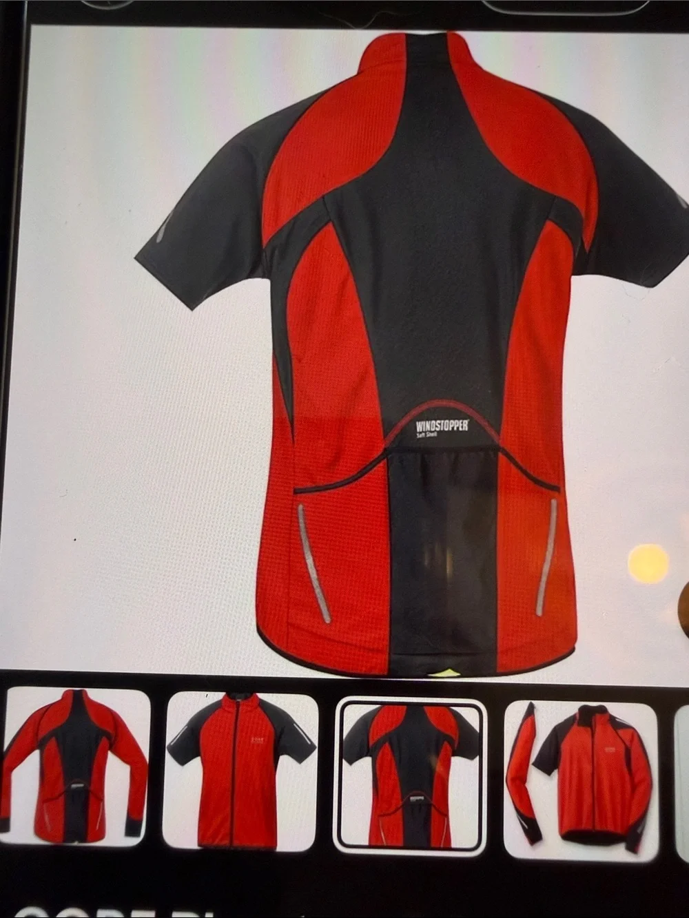 Gore Phantom Windstopper Bike Wear Soft Shell Convertable Jacket